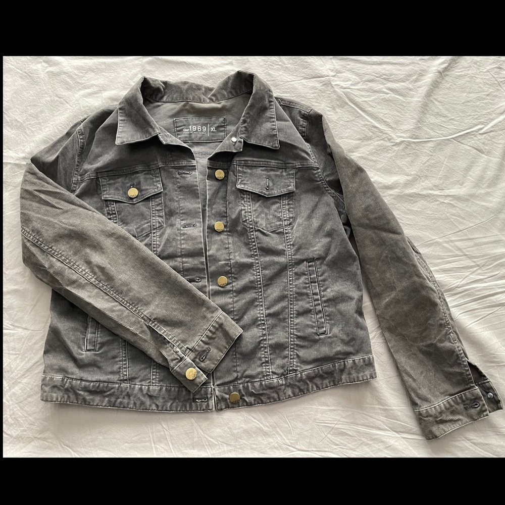 GAP XL GRAY CORDUROY JACKET COAT